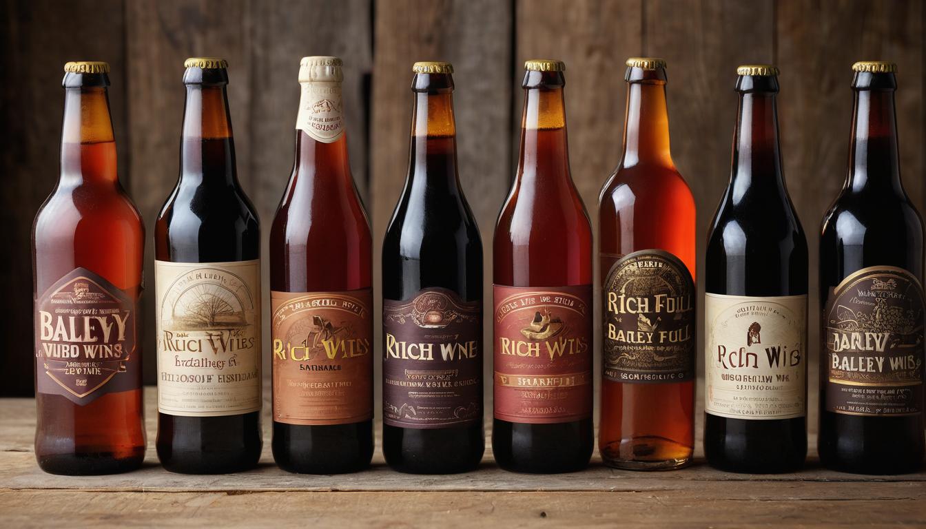 Barley wine bottles selection