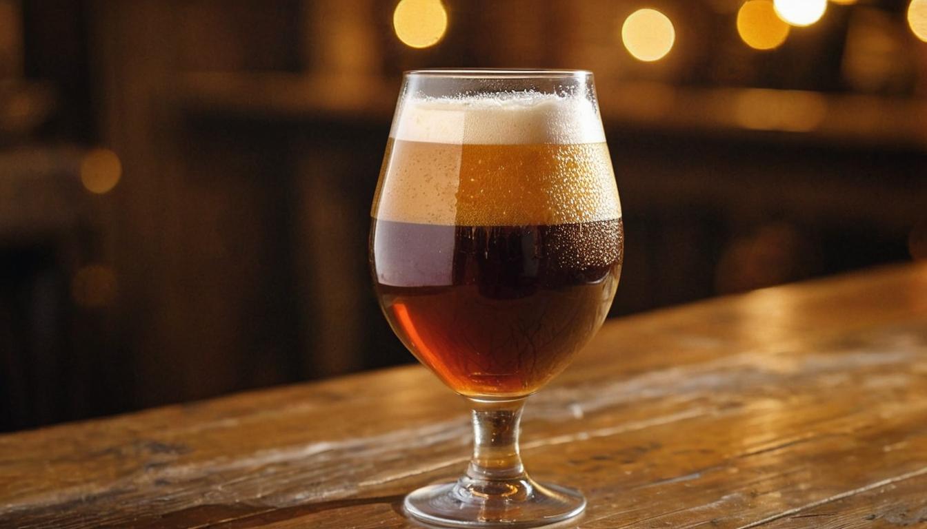 Golden barley wine glass