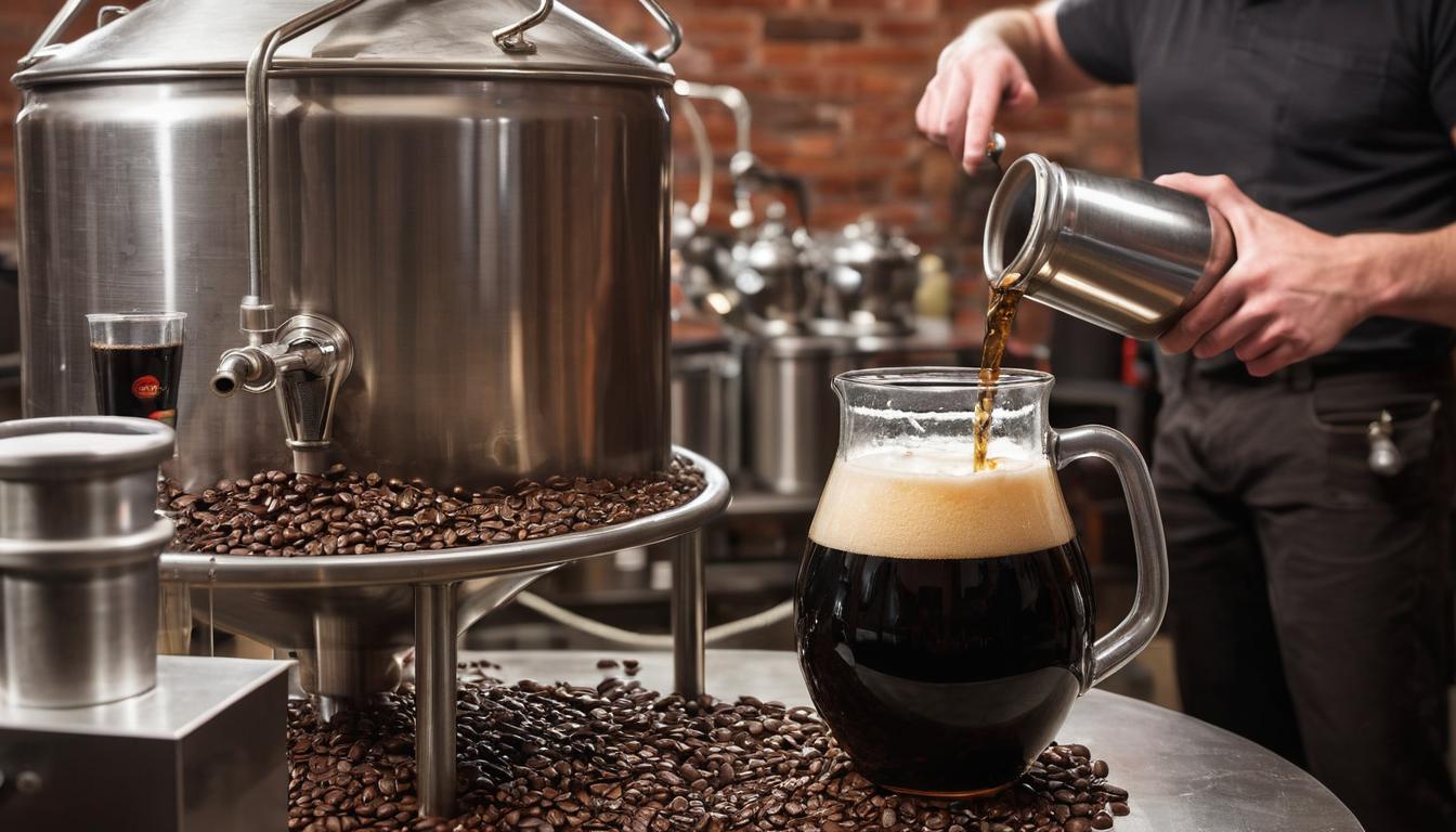 Pouring malt into kettle